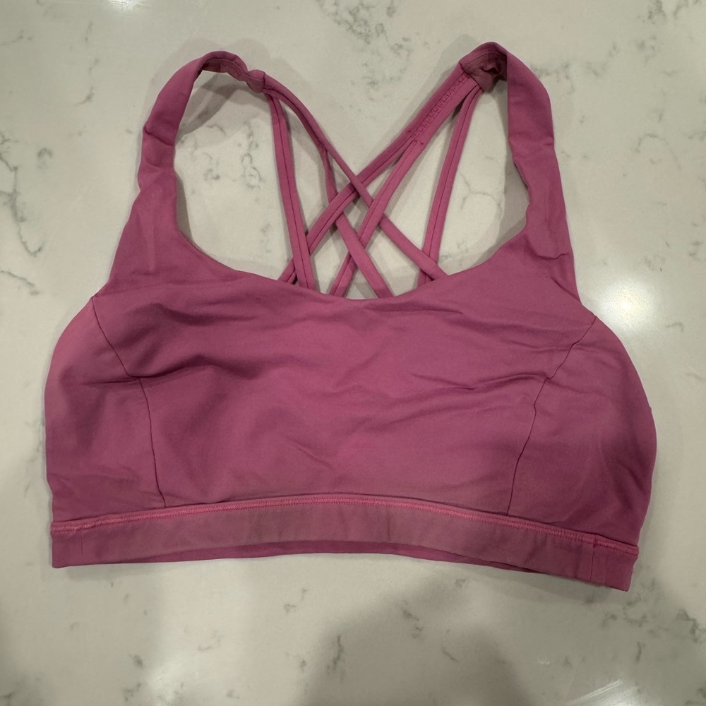 Pink lululemon sports bra